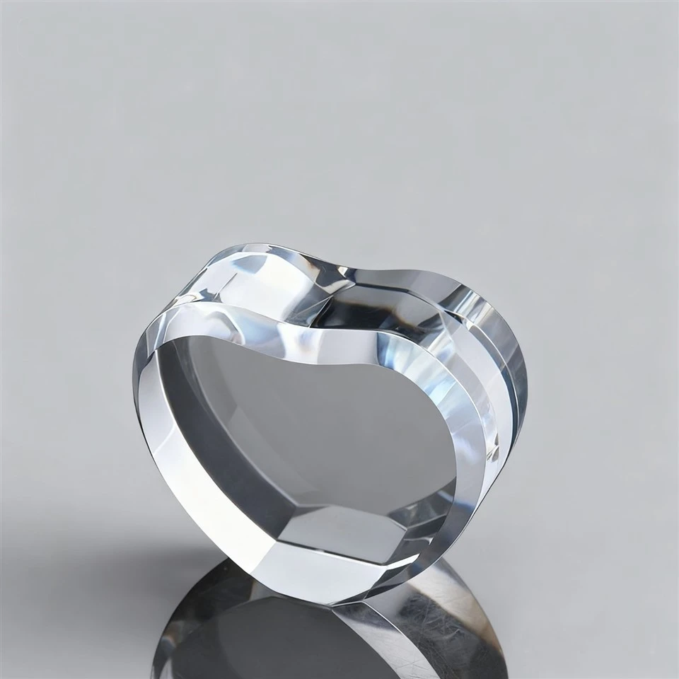 Free Standing Blank Crystal Heart Award high quality