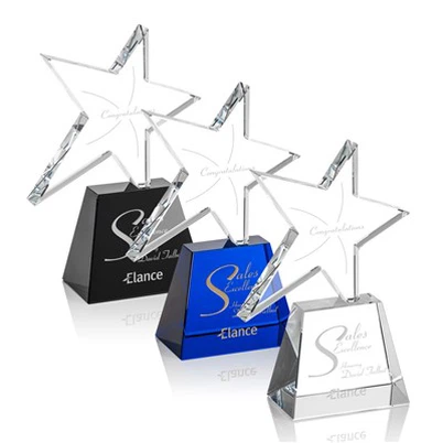 Crystal Star Award Trophies